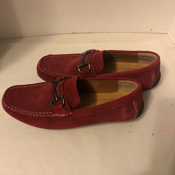 ALFANI mens MARCUS Red SUEDE DRIVERS LOAFER Size 8.5 main image 5
